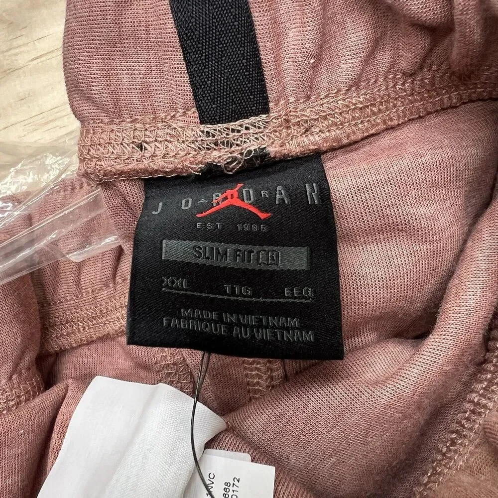 NEW XXL Jordan Dri Fit Statement Fleece Track Pants Slim Fit Coral DJ0873-668